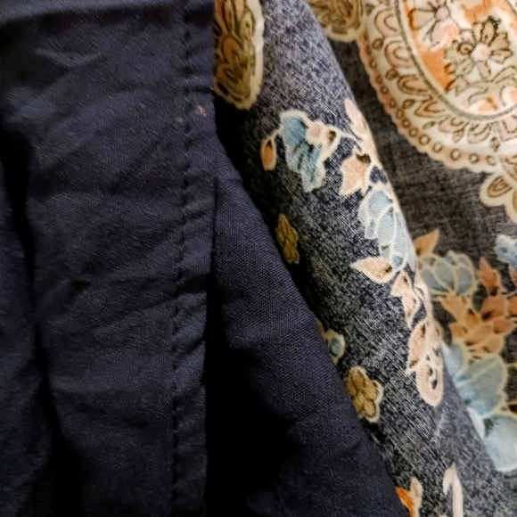 Blue Paisley Print BOHO Cottagecore Maxi Dress Tassle Tie - Picture 8 of 9